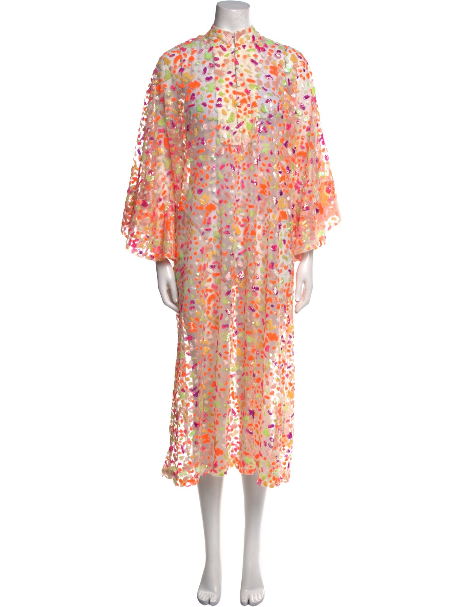 La Vie Style House Floral Print Midi Length Dress