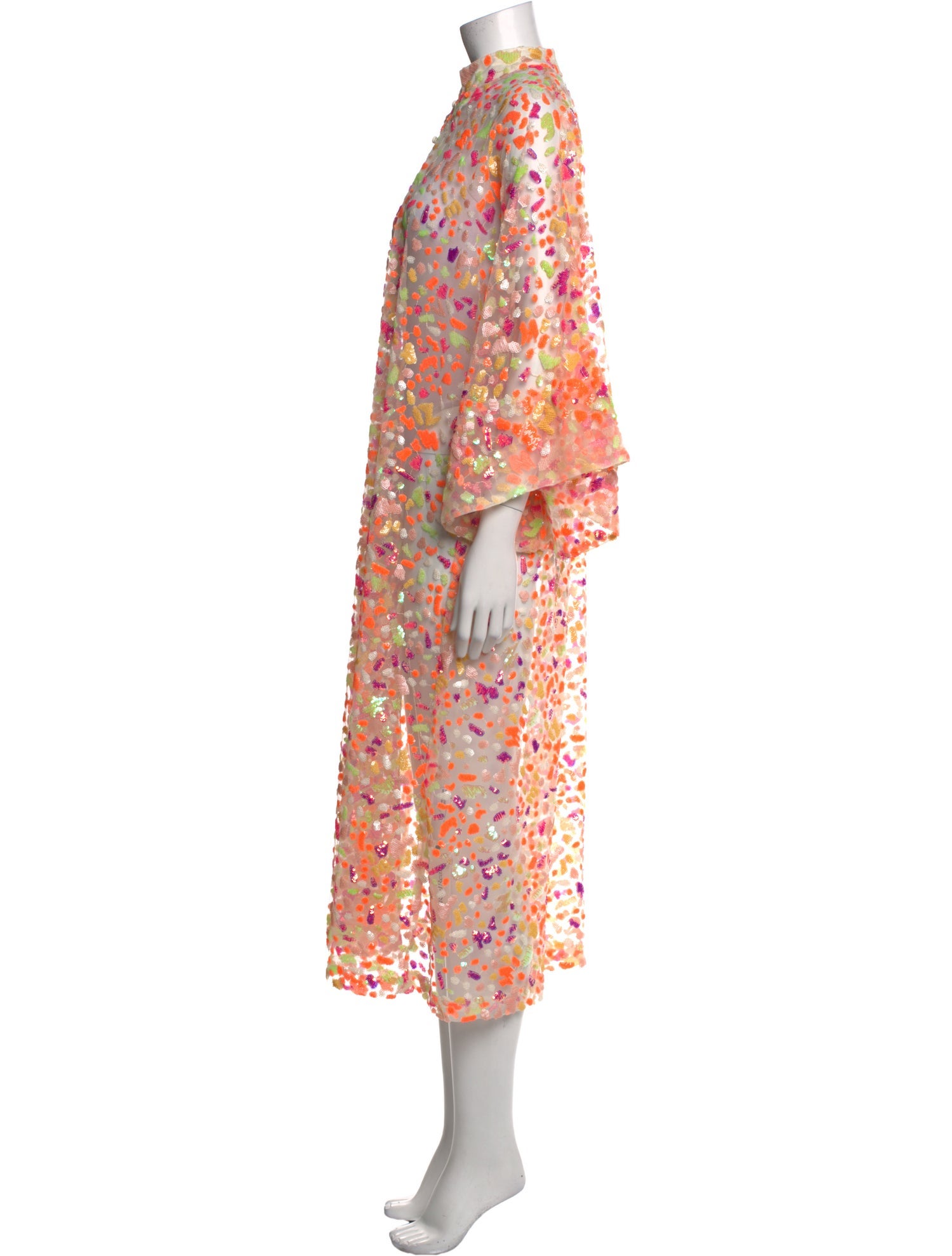 La Vie Style House Floral Print Midi Length Dress