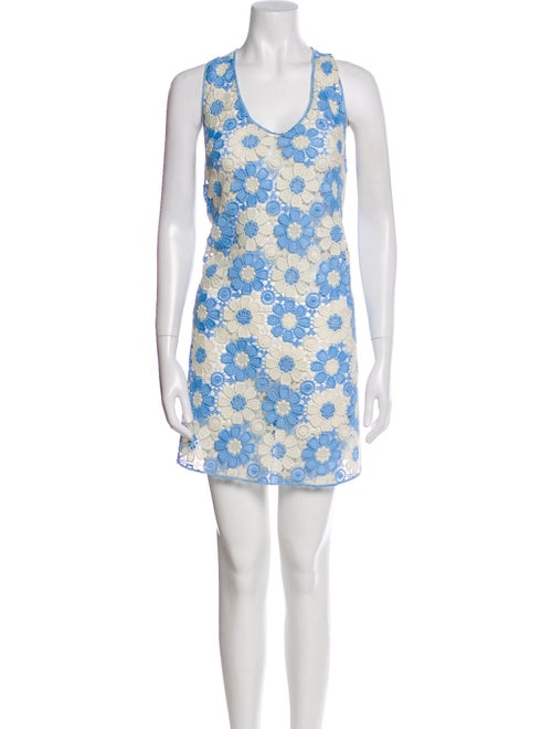 La Vie Style House Lace Pattern Mini Dress