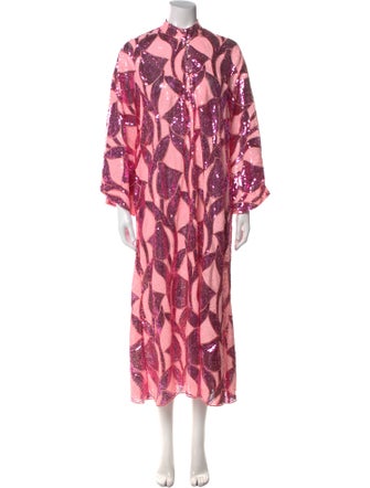 La Vie Style House Printed Midi Length Dress