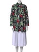 La Vie Style House Floral Print Mock Neck Tunic