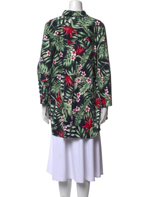 La Vie Style House Floral Print Mock Neck Tunic