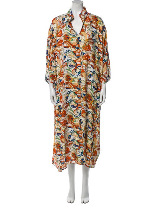 La Vie Style House Printed Midi Length Dress