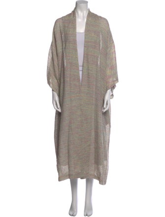 La Vie Style House Striped Open Front Sweater