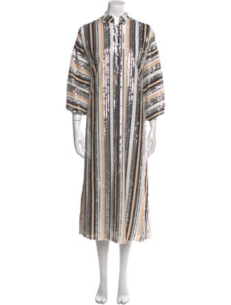 La Vie Style House Striped Long Dress