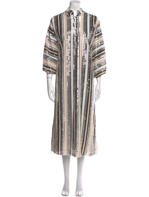 La Vie Style House Striped Long Dress