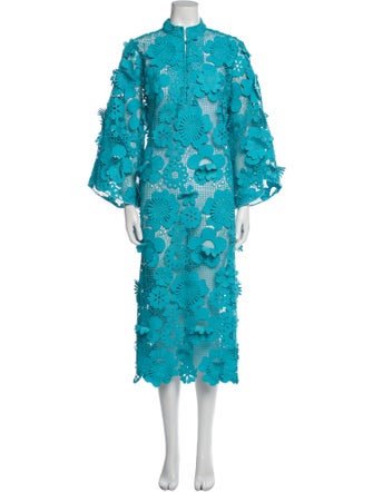 La Vie Style House Lace Pattern Long Dress