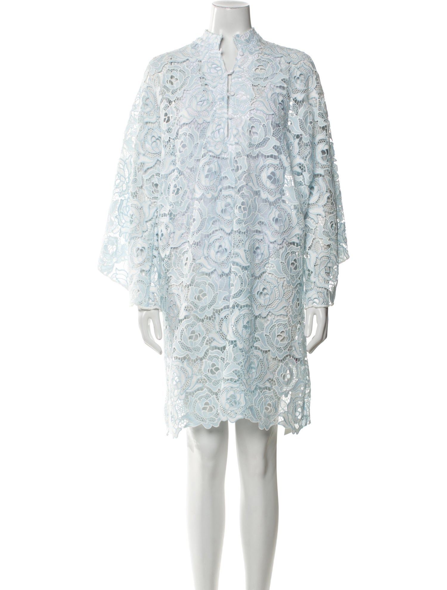 La Vie Style House Lace Pattern Mini Dress