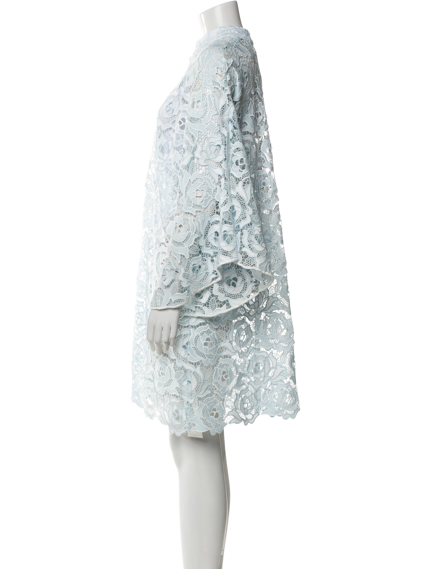 La Vie Style House Lace Pattern Mini Dress