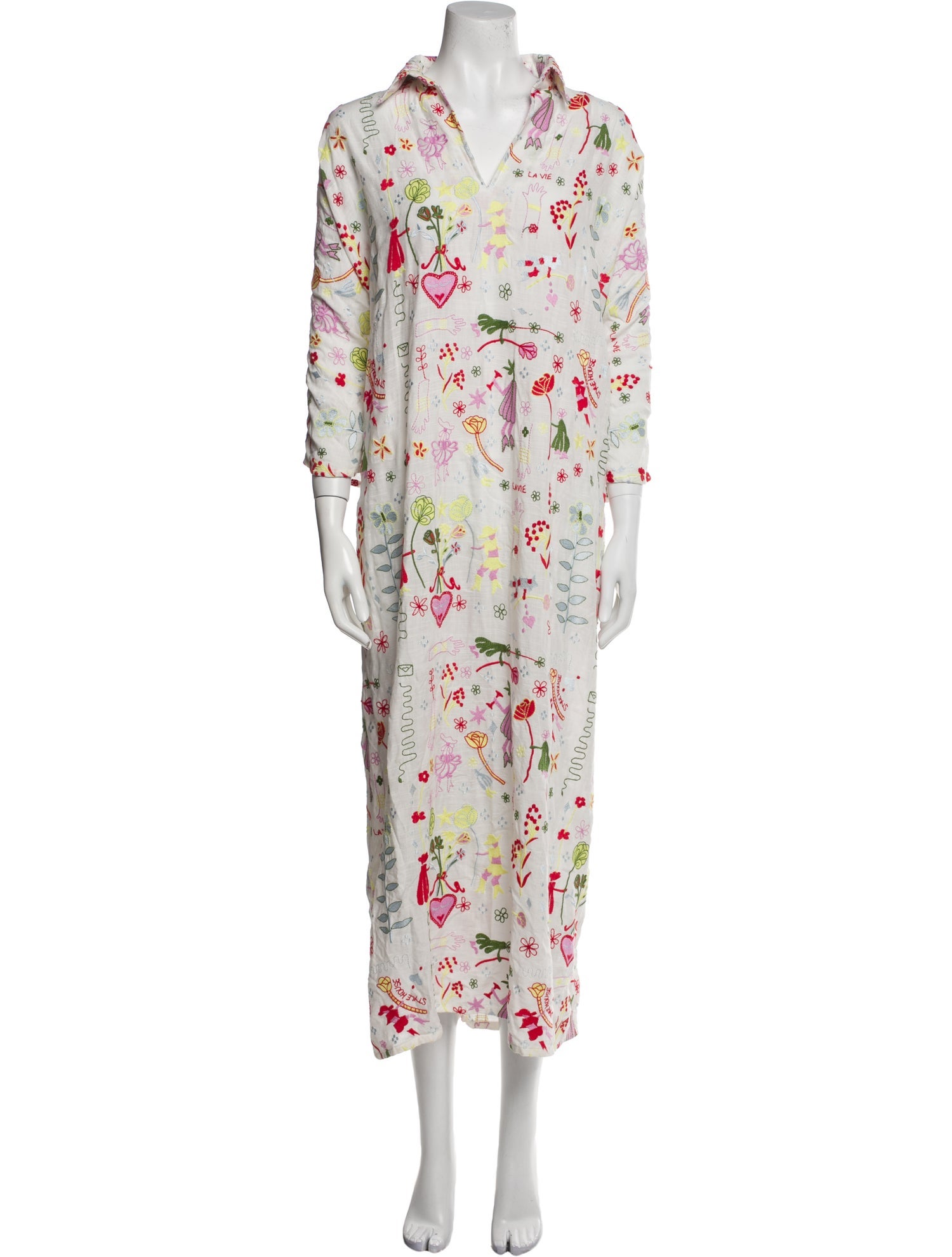 La Vie Style House Floral Print Long Dress w/ Tags