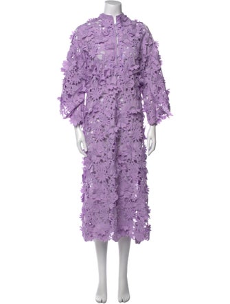 La Vie Style House Lace Pattern Long Dress