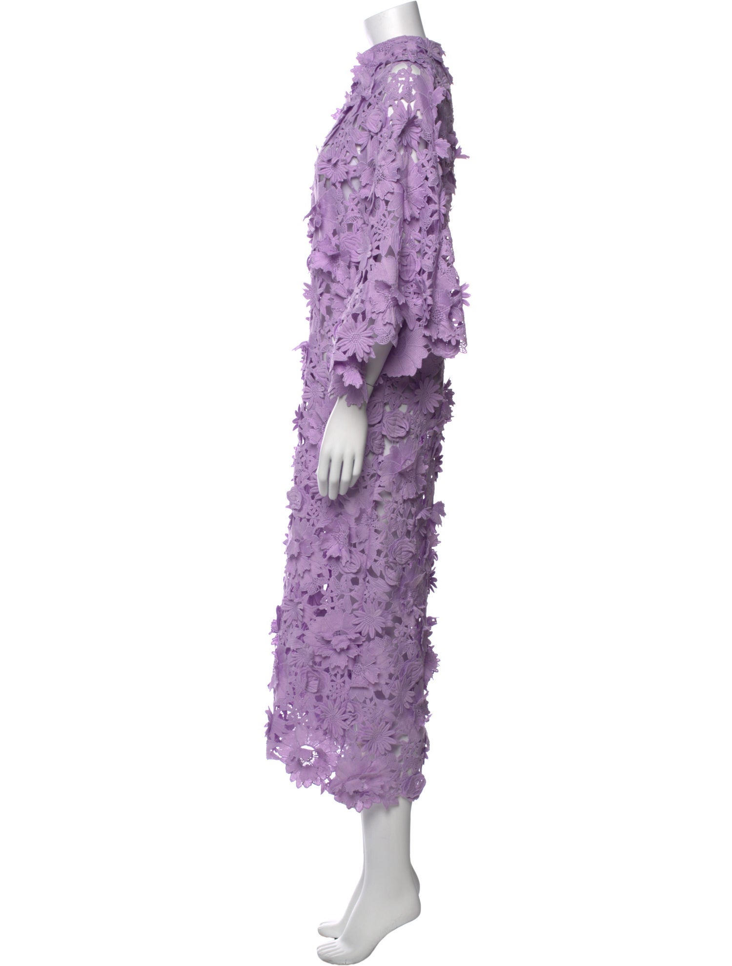 La Vie Style House Lace Pattern Long Dress