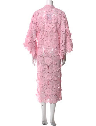 La Vie Style House Lace Pattern Midi Length Dress