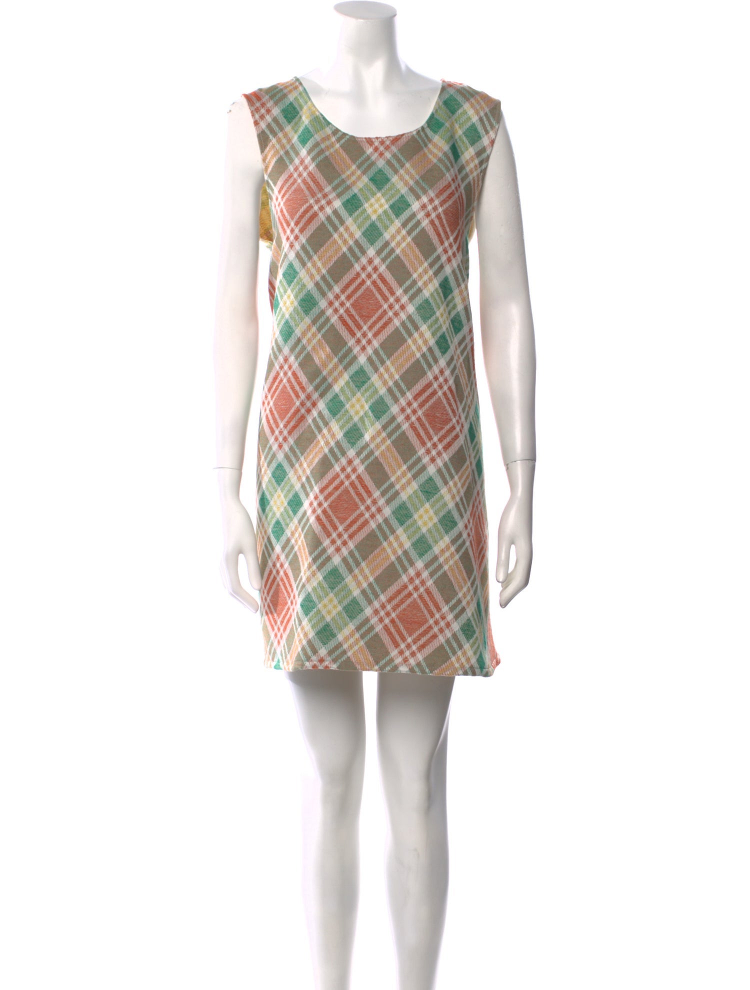 La Vie Style House Plaid Print Mini Dress w/ Tags