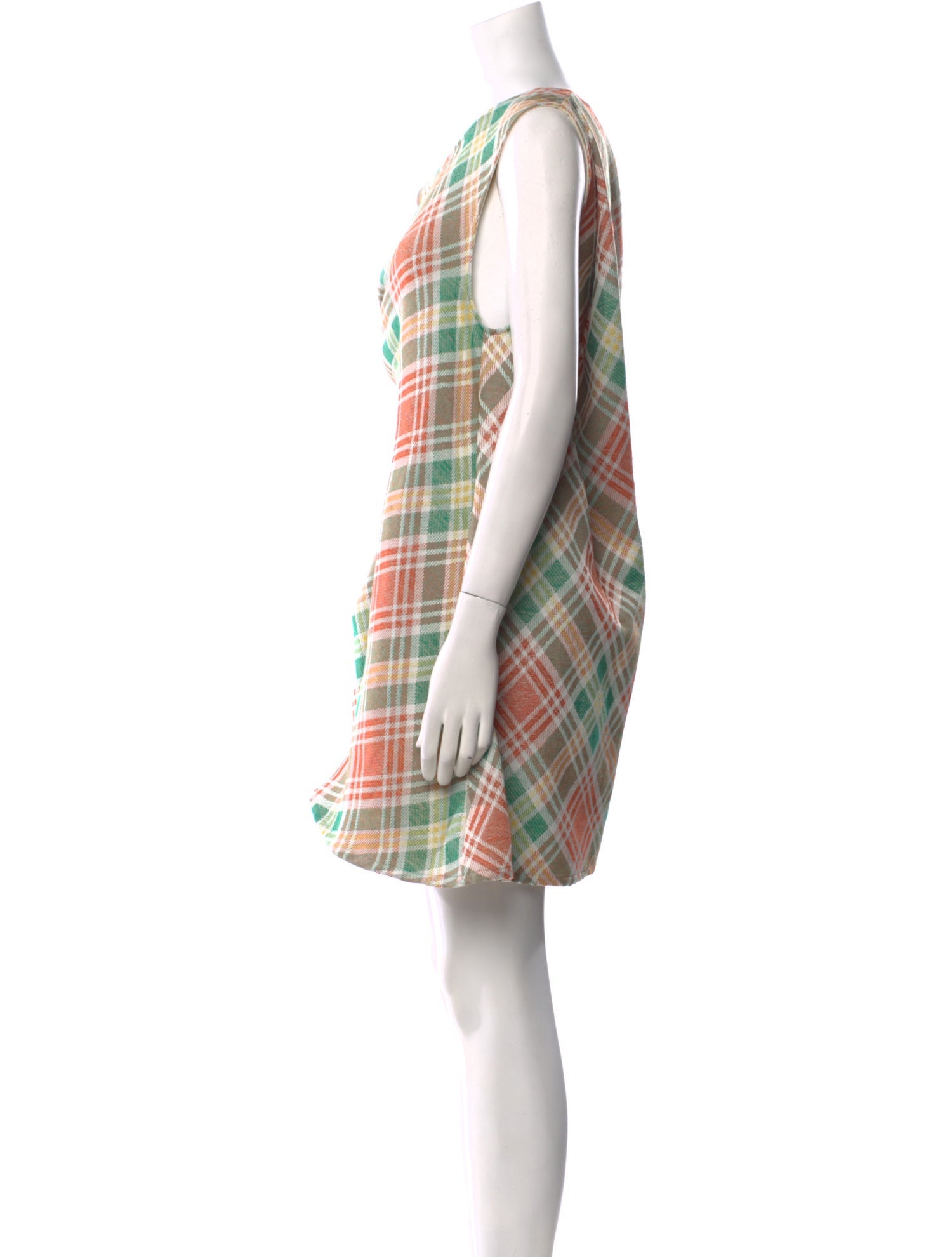La Vie Style House Plaid Print Mini Dress w/ Tags