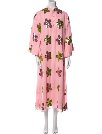 La Vie Style House Floral Print Long Dress