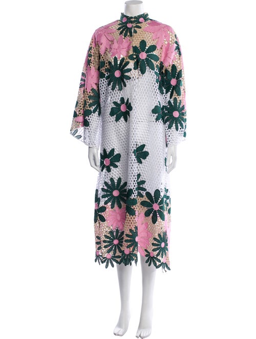 La Vie Style House Floral Print Midi Length Dress