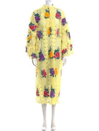 La Vie Style House Floral Print Midi Length Dress