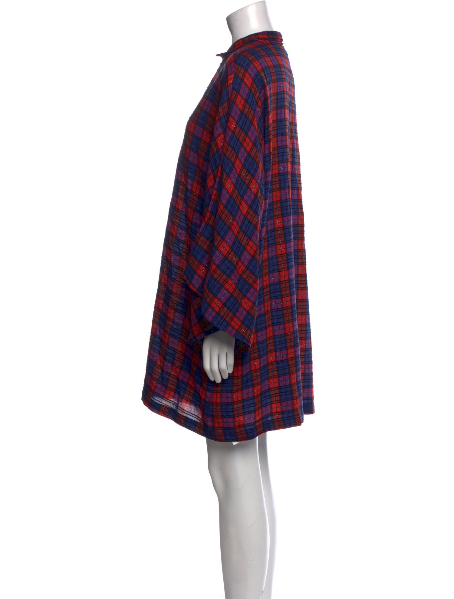 La Vie Style House Plaid Print Mini Dress w/ Tags