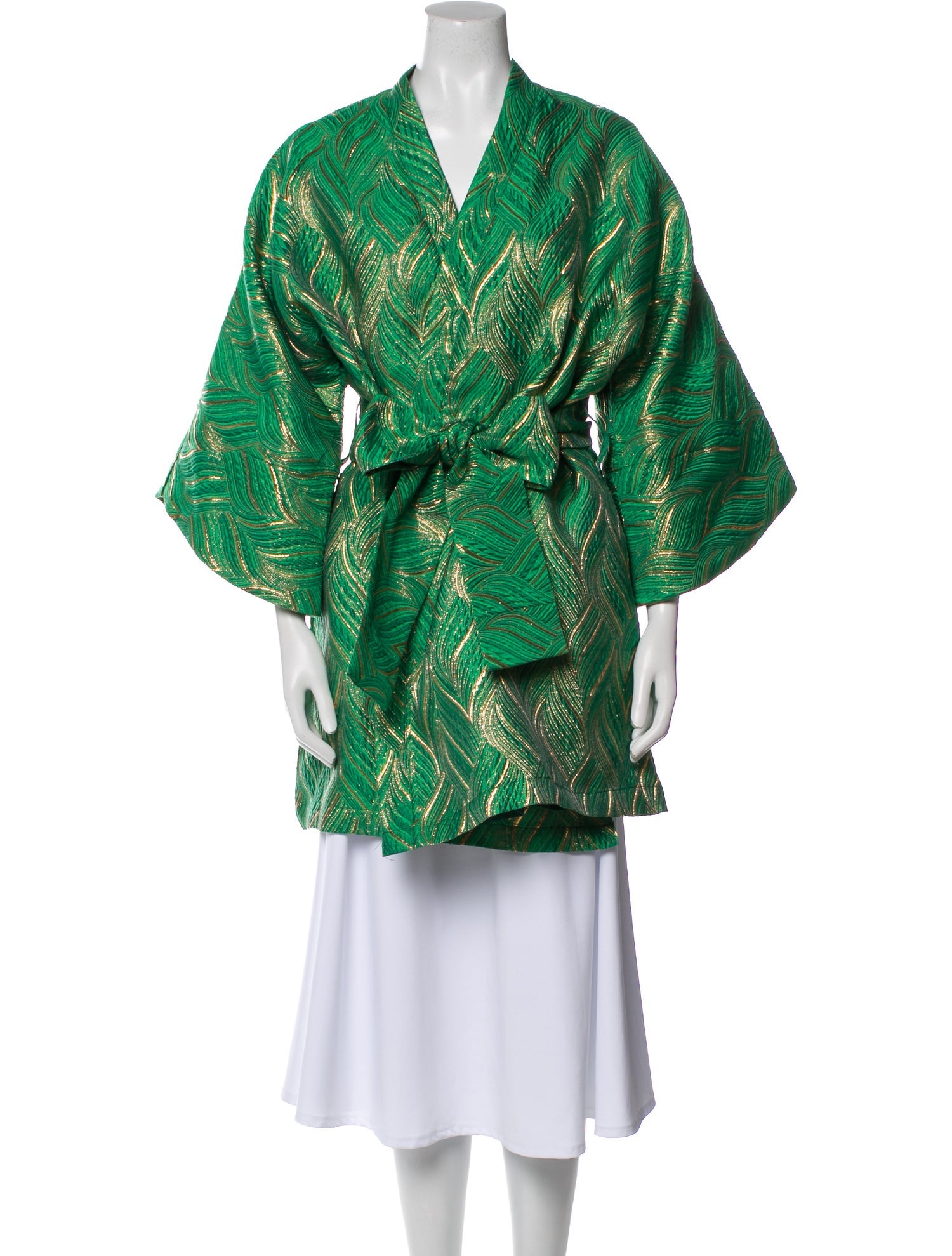 La Vie Style House Printed Glitter Accents Robe