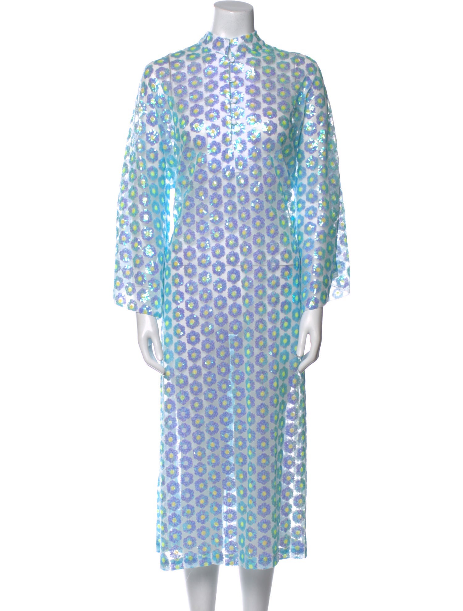 La Vie Style House Polka Dot Print Long Dress w/ Tags