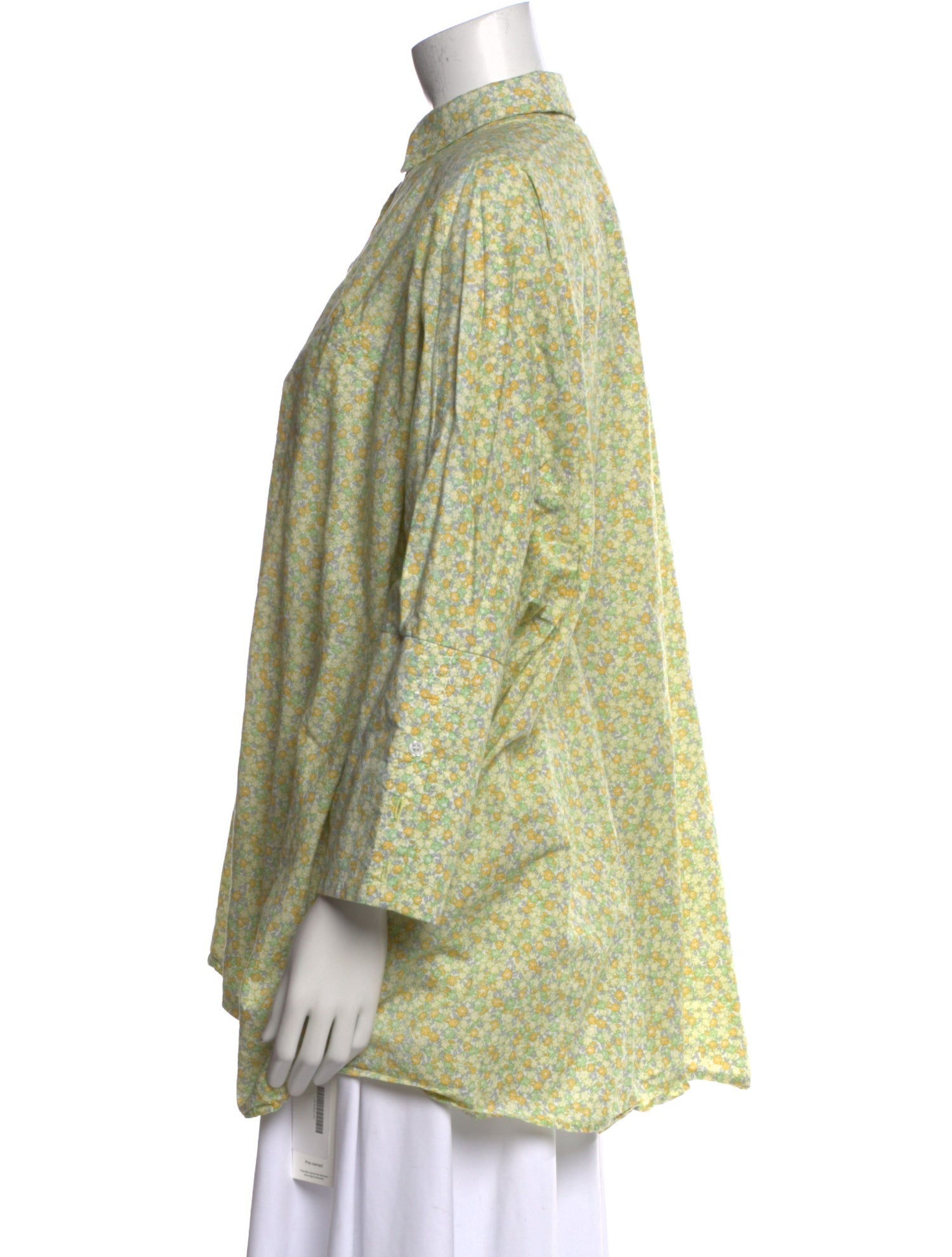 La Vie Style House Floral Print Mock Neck Sweatshirt