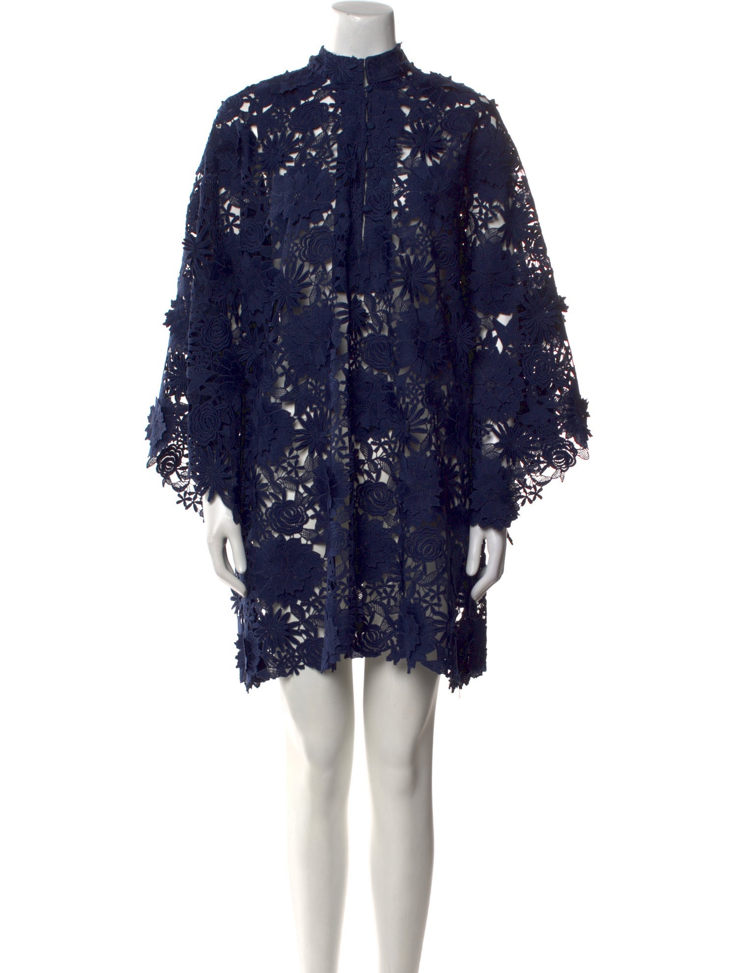 La Vie Style House Lace Pattern Mini Dress