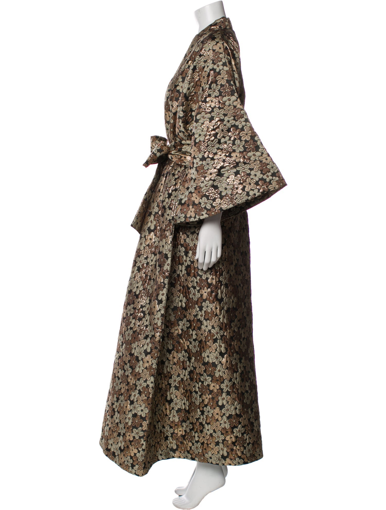 La Vie Style House Floral Print Trench Coat