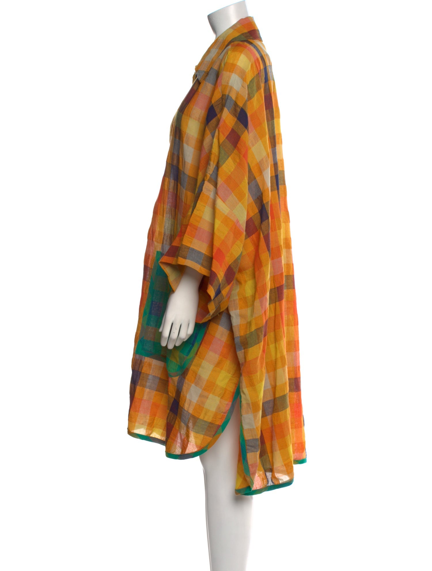 La Vie Style House Plaid Print Knee-Length Dress