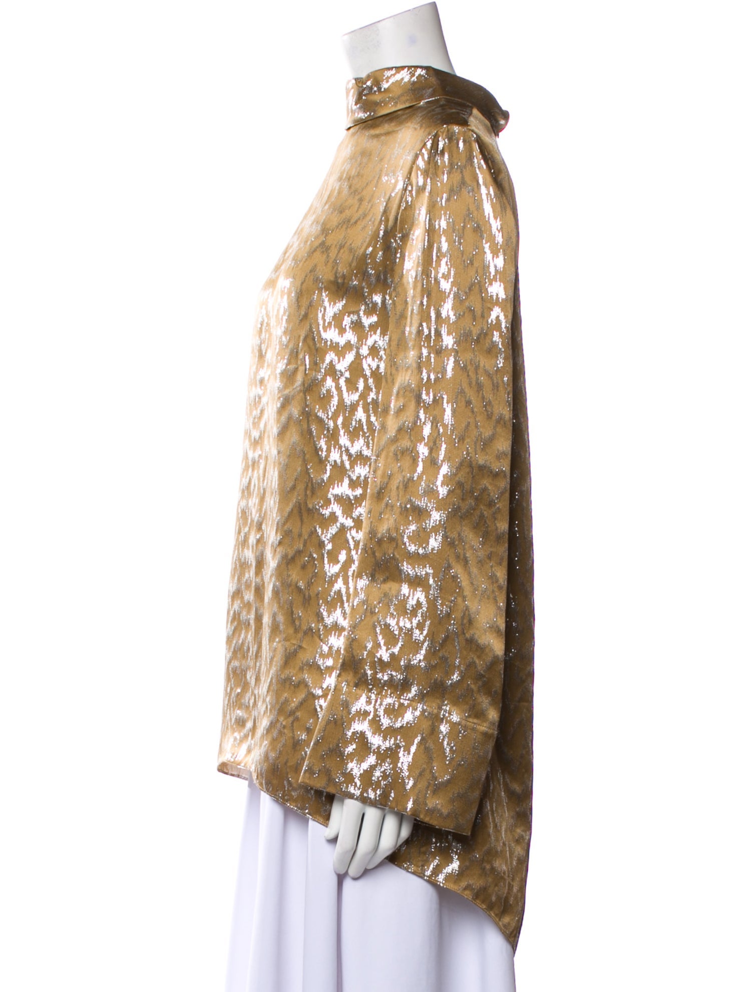 Layeur Silk Mock Neck Top