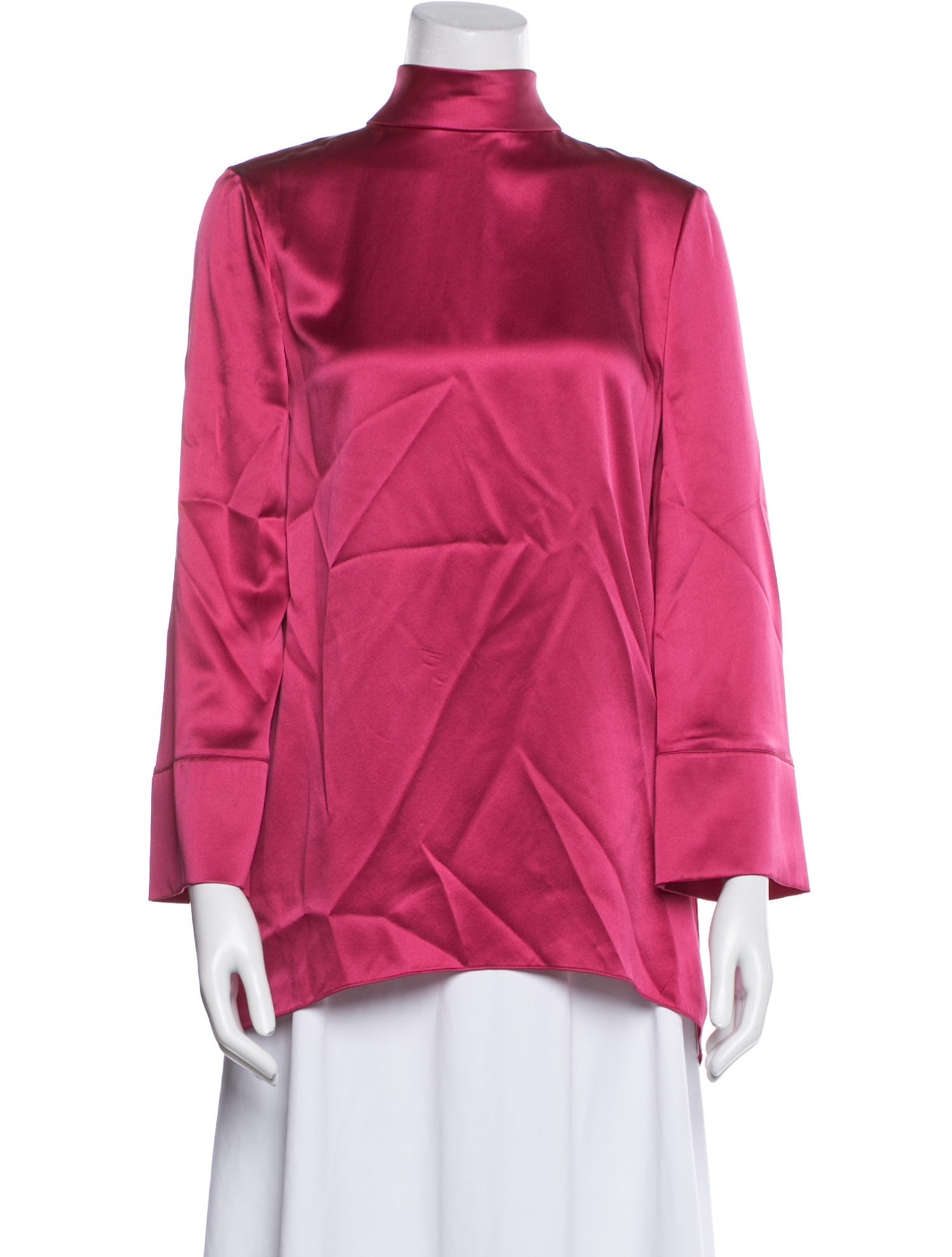 Layeur Silk Mock Neck Blouse