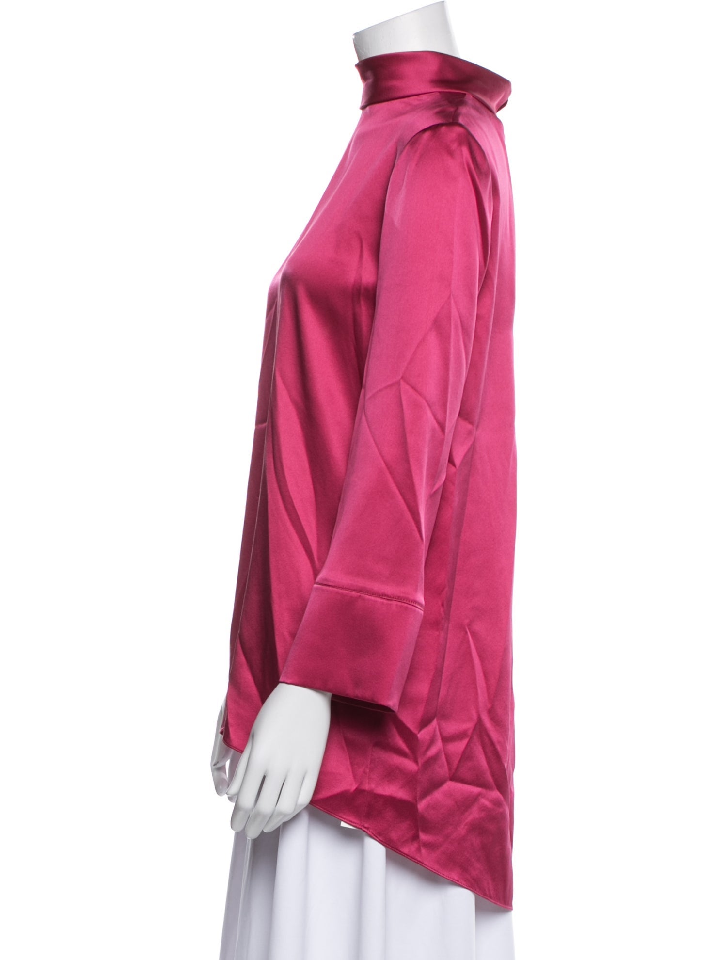 Layeur Silk Mock Neck Blouse