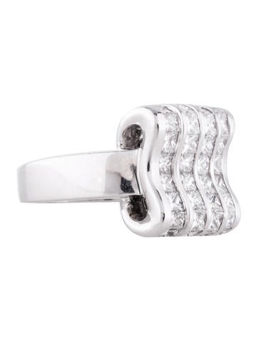Luca Carati Cocktail Ring Princess Cut Diamond 6.5