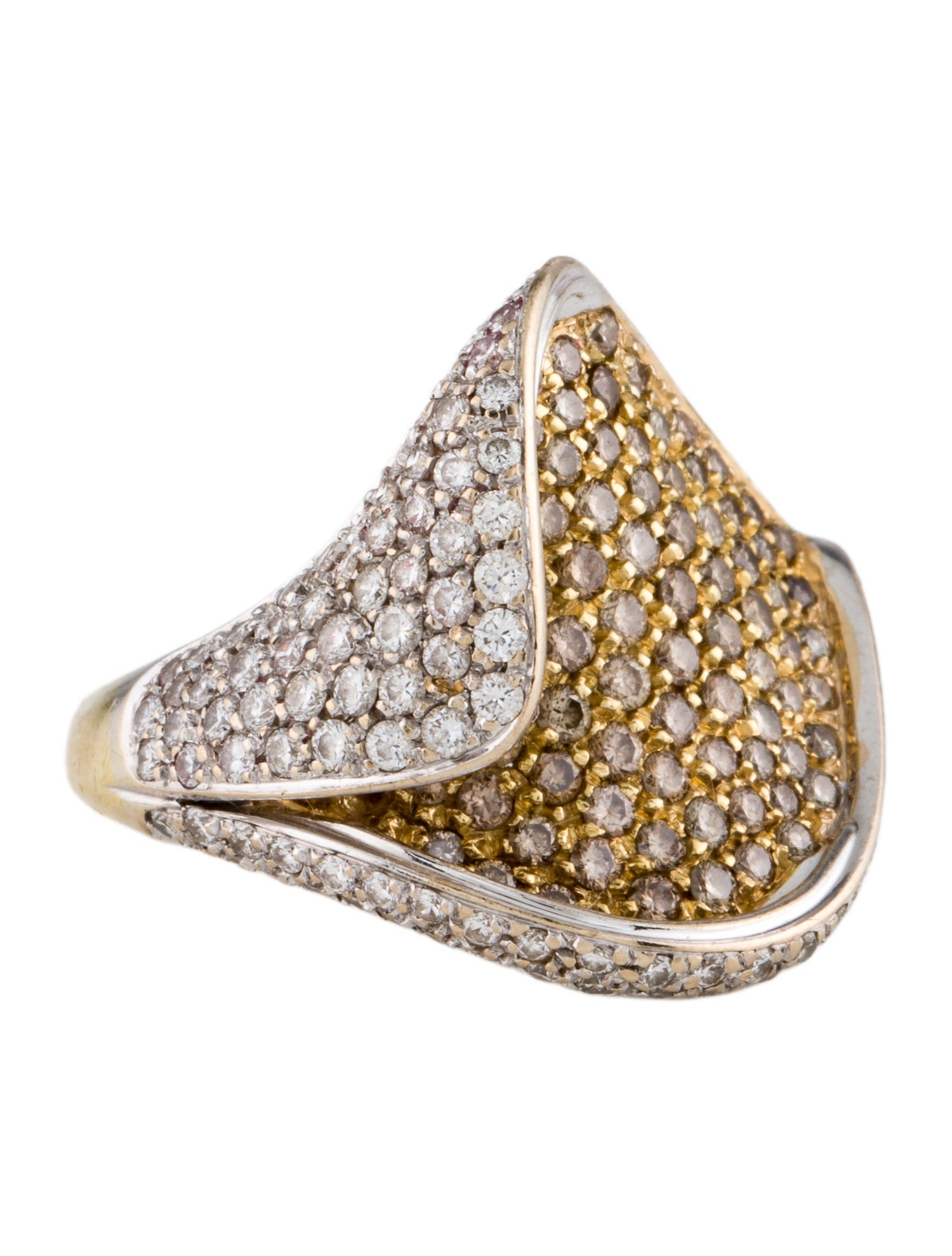 Luca Carati 18K Diamond Calla Lily Cocktail Ring