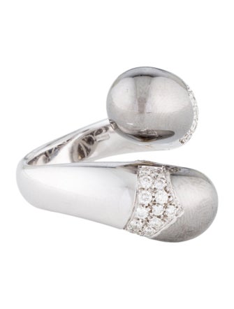 Luca Carati 18K Diamond Pavé Bypass Ring