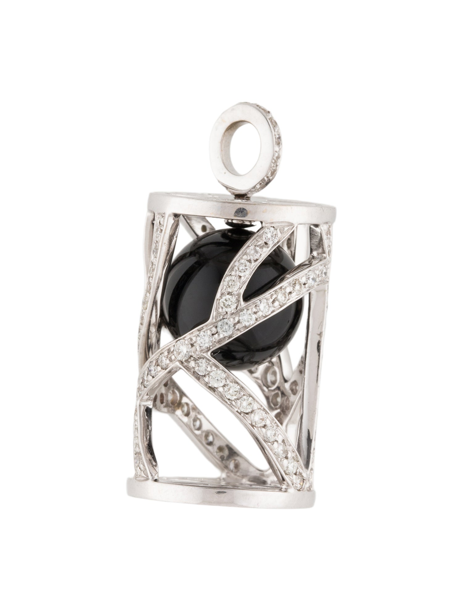 Luca Carati 18K Diamond & Onyx Caged Pendant