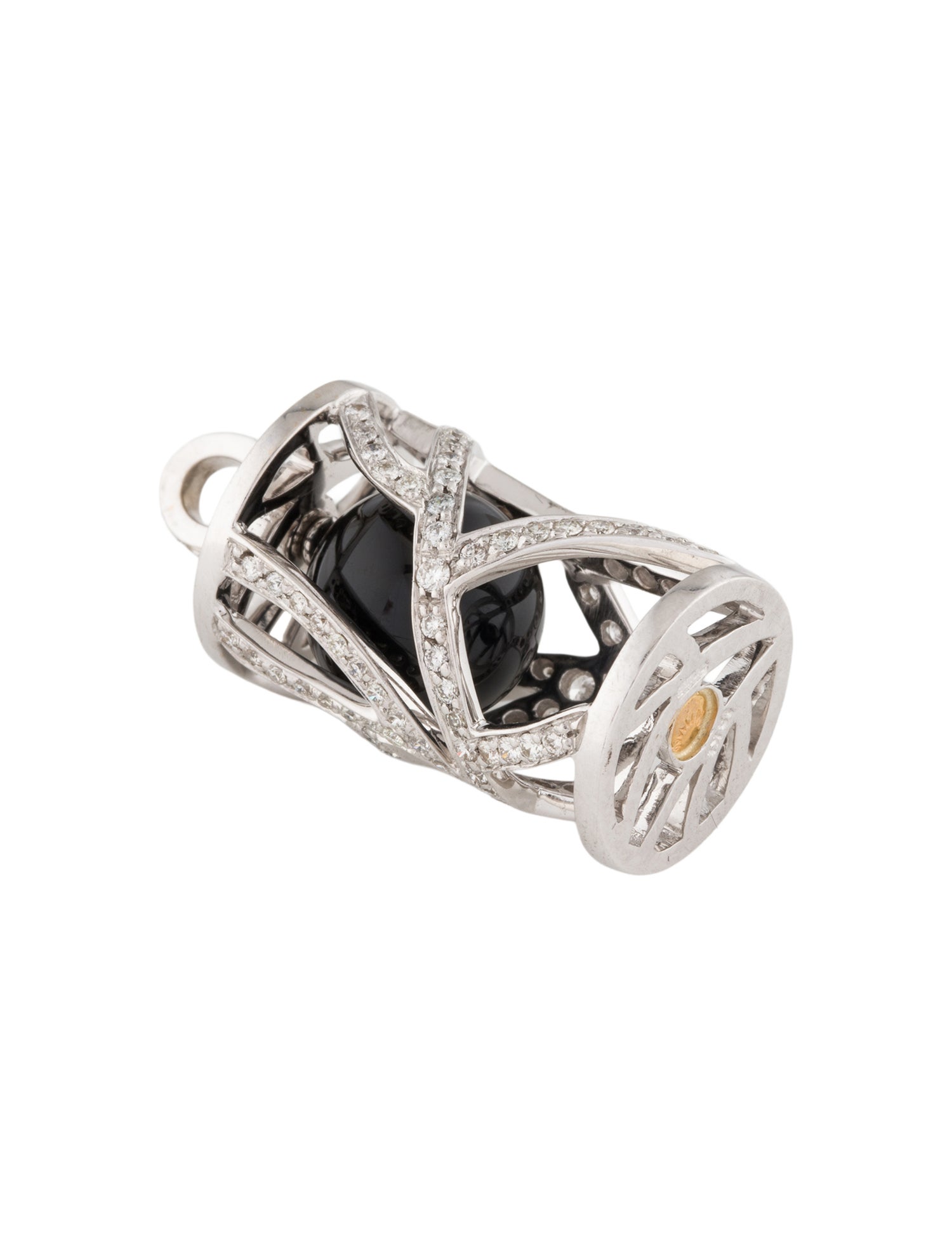 Luca Carati 18K Diamond & Onyx Caged Pendant