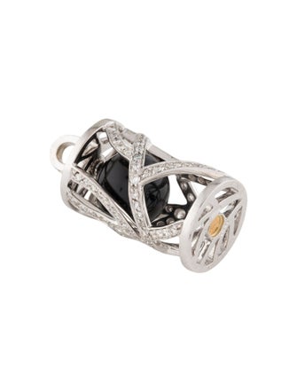 Luca Carati 18K Diamond & Onyx Caged Pendant