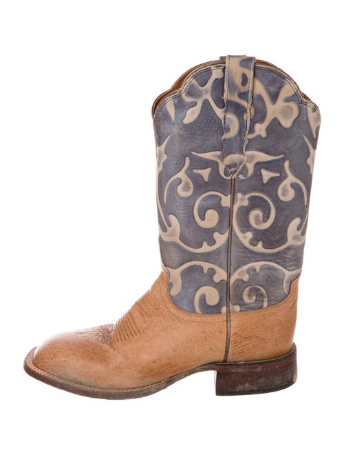 Lucchese Eel Skin Printed Western Boots