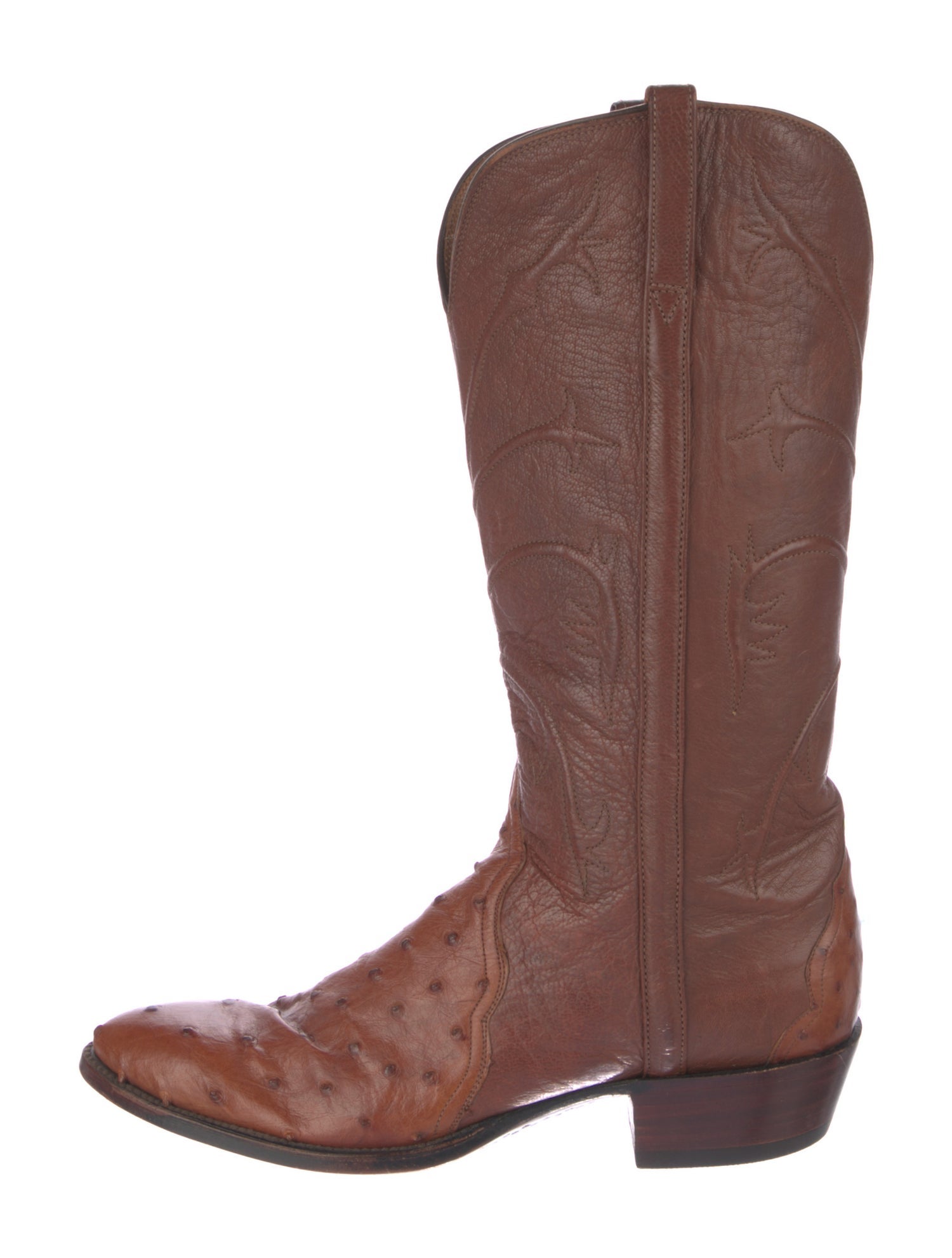 Lucchese Leather Western Boots Brown Boots, Shoes LCC25253 The