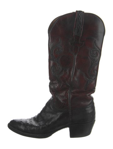 Lucchese Boots Leather Graphic Print Western 5.5