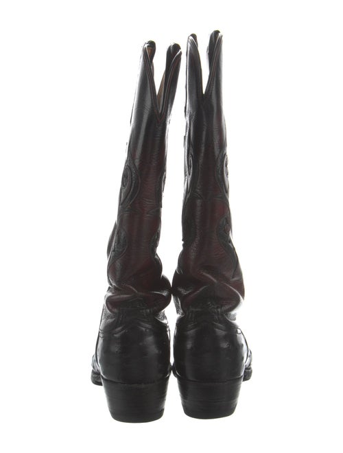 Lucchese Leather Graphic Print Western Boots