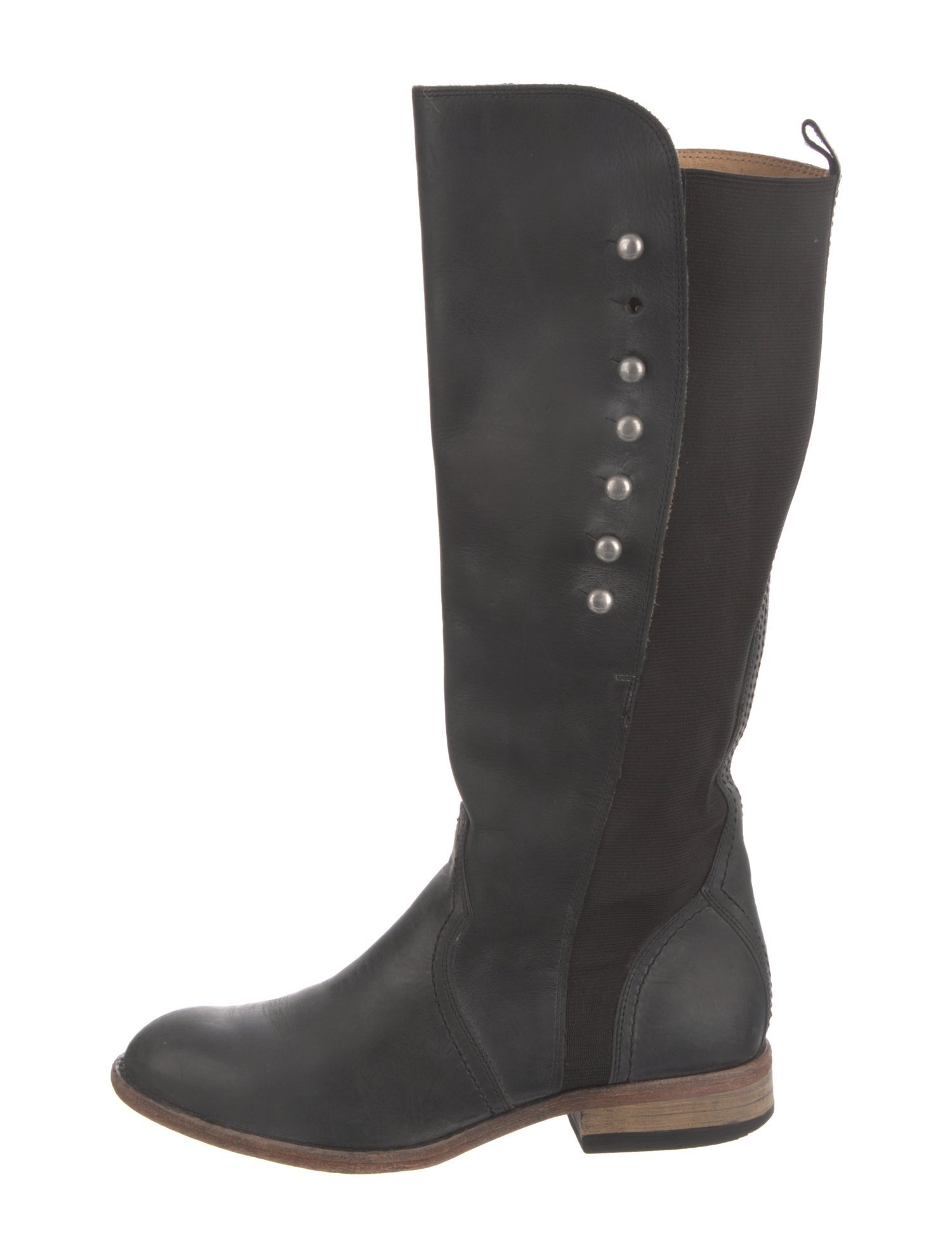 Lucchese Leather Studded Accents Riding Boots