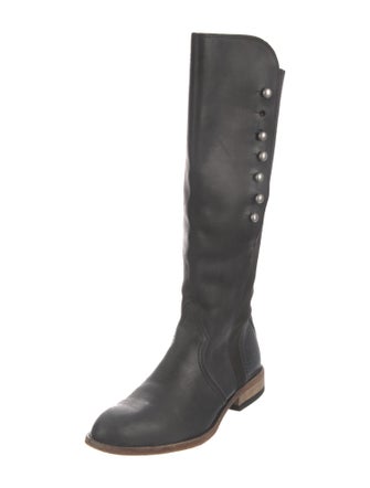 Lucchese Leather Studded Accents Riding Boots