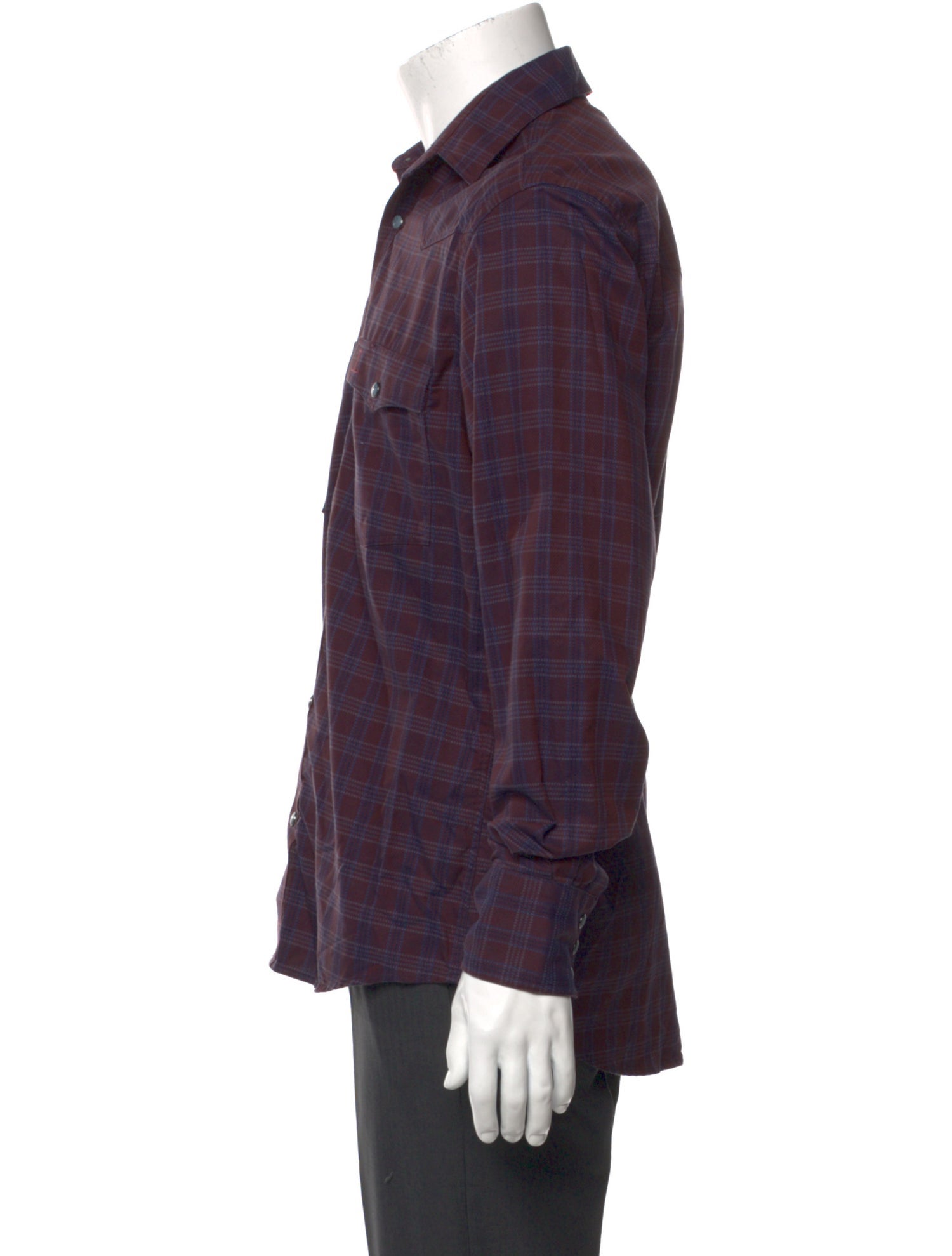 Lucchese Plaid Print Long Sleeve Western Shirt