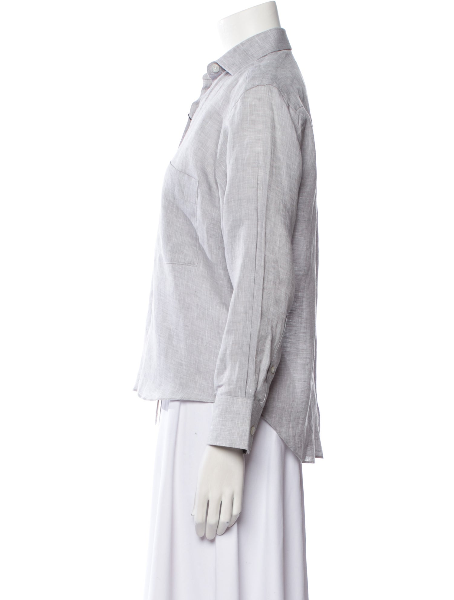 Lucchese Linen Long Sleeve Button-Up Top
