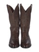 Lucchese Leather Embroidered Accent Western Boots
