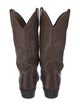 Lucchese Leather Embroidered Accent Western Boots