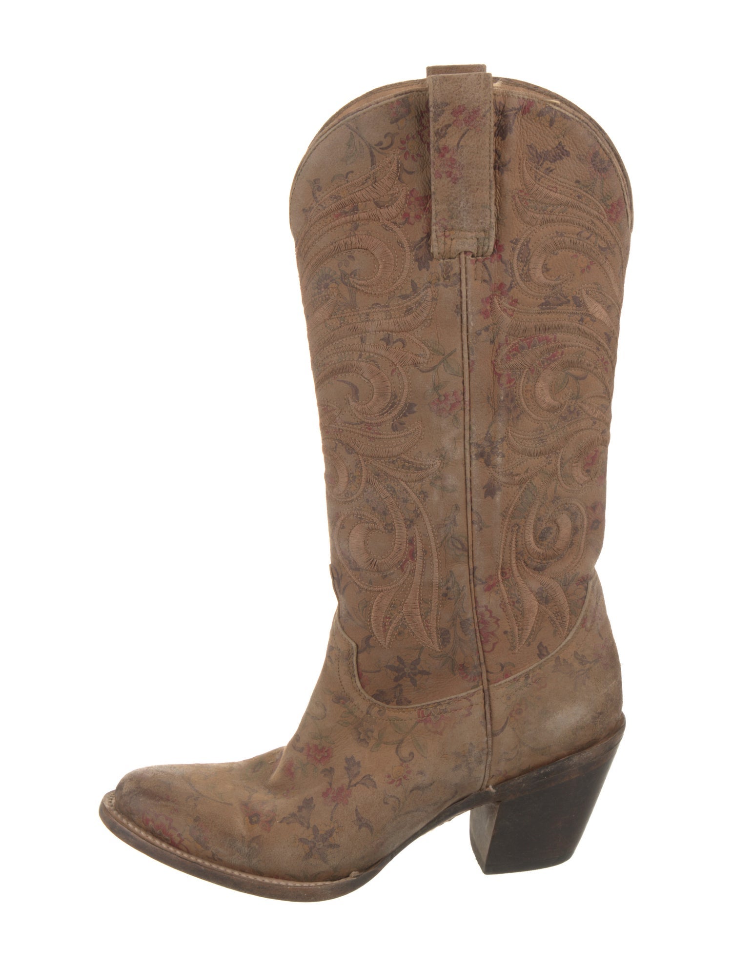 Lucchese Leather Printed Western Boots