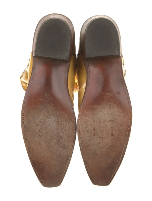 Lucchese Patent Leather Printed Combat Boots